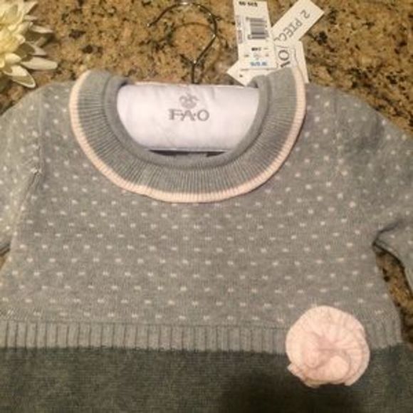 F. A. O Schwartz two-piece knit outfit. NWT - Picture 2 of 5